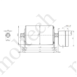 Kép 2/4 - Van der Graaf dobmotor; 113 mm átmérő; 275 mm palásthossz; v=1,6 m/s; P=0,18kW