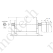 Kép 2/5 - Van der Graaf dobmotor; 127 mm átmérő; 400 mm palásthossz; v=0,8m/s; P=0,75 kW