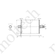 Kép 2/2 - Van der Graaf dobmotor; 113 mm átmérő; 275 mm palásthossz; v=1,6 m/s; P=0,18kW, Élelmiszeripari