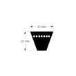 Kép 2/2 - AVX13 profilméretek