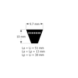 Kép 2/2 - XPZ/3VX profilméretek