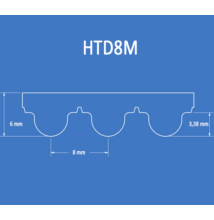 HTD8M bordásszíj
