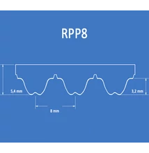 RPP8 bordásszíj