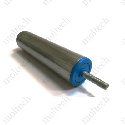Görgő 60 mm palástátmérővel (T23) Beépítési méret 250 mm,Külső menet-Lapolt tengely, Aluminizált