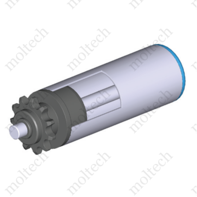Görgő 50 mm palástátmérővel (acél), 400 mm beépítési méret (T51-23) 08B1 lánchajtás végelem