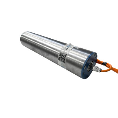 Van der Graaf dobmotor; 127 mm átmérő; 1550 mm palásthossz; v=0,24m/s; P=0,75 kW