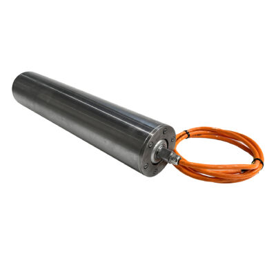 Van der Graaf dobmotor; 100 mm átmérő; 460 mm palásthossz; v=0,1m/s; P=0,12 kW